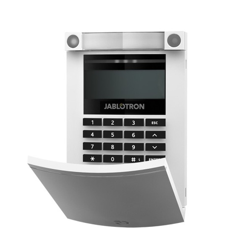 [M-AJA-JA-154E-WH] Jablotron Funk-Bedienteil mit LCD-Display, Codetastatur und Leser, weiß